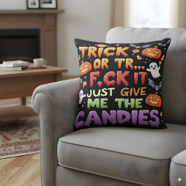 Halloween Bus eller godis Kudde