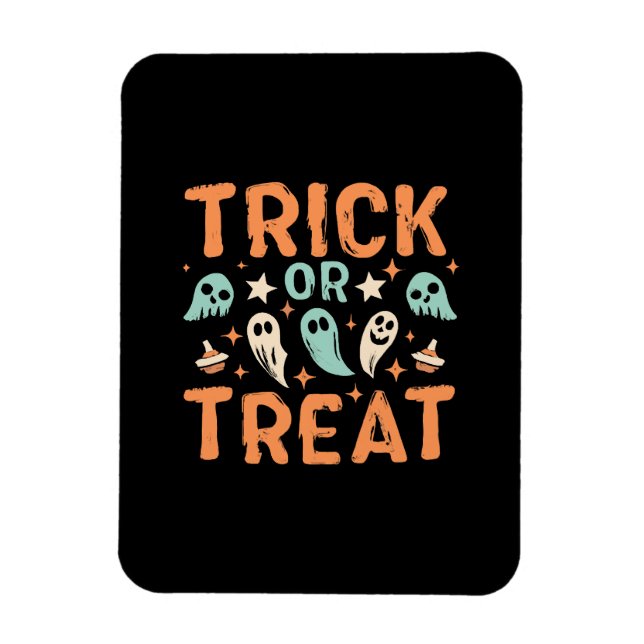 Halloween Bus eller godis Magnet (Vertikal)