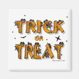 Halloween Bus eller godis Magnet