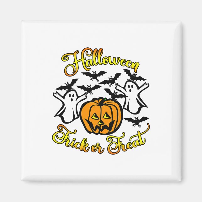 Halloween Bus eller godis Magnet (Framsidan)