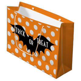 Halloween bus eller godis orange polka dots
