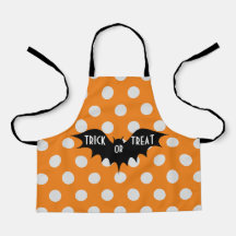 Halloween bus eller godis orange polka dots