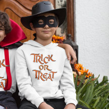 Halloween Bus eller godis Orange Typography Kids'