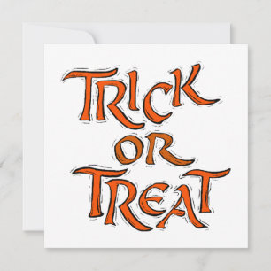 Halloween Bus eller godis Ord Inbjudningar