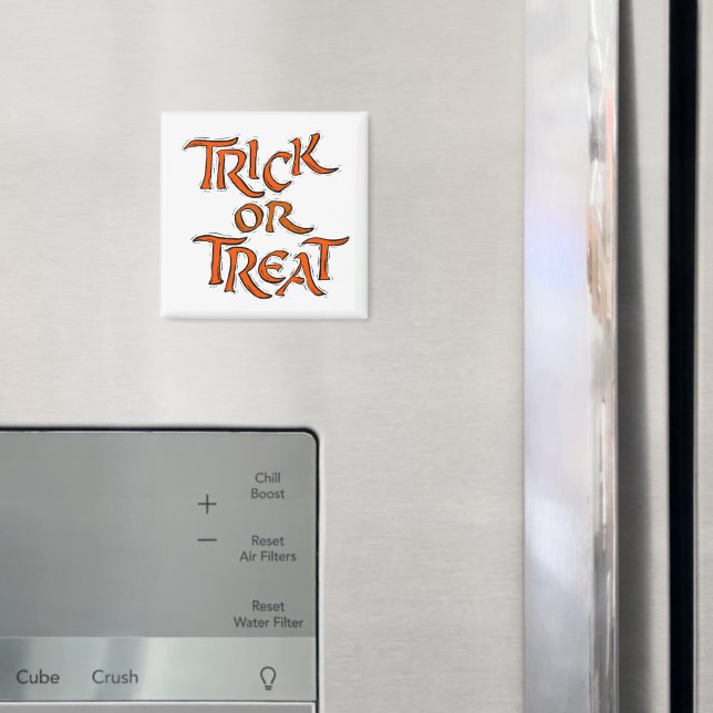 Halloween Bus eller godis Ord Magnet (In Situ (Fridge))