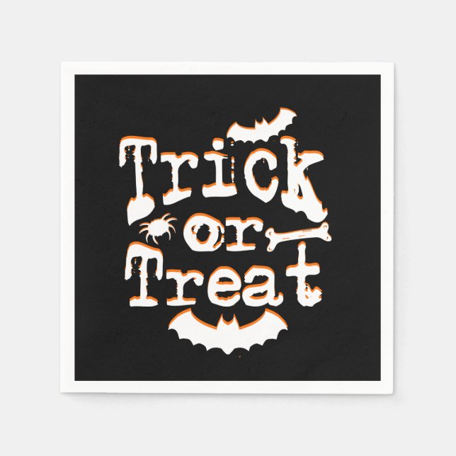 Halloween bus eller godis pappersservett (Framsidan)
