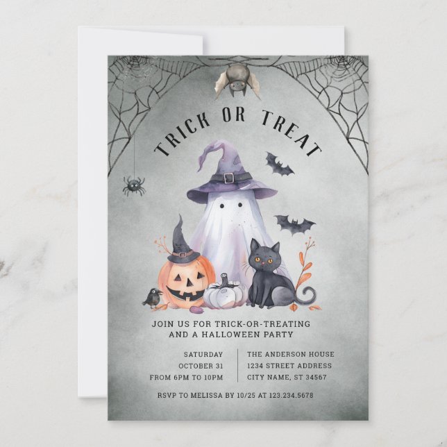 Halloween Bus eller godis-partiets inbjudan (Framsida)