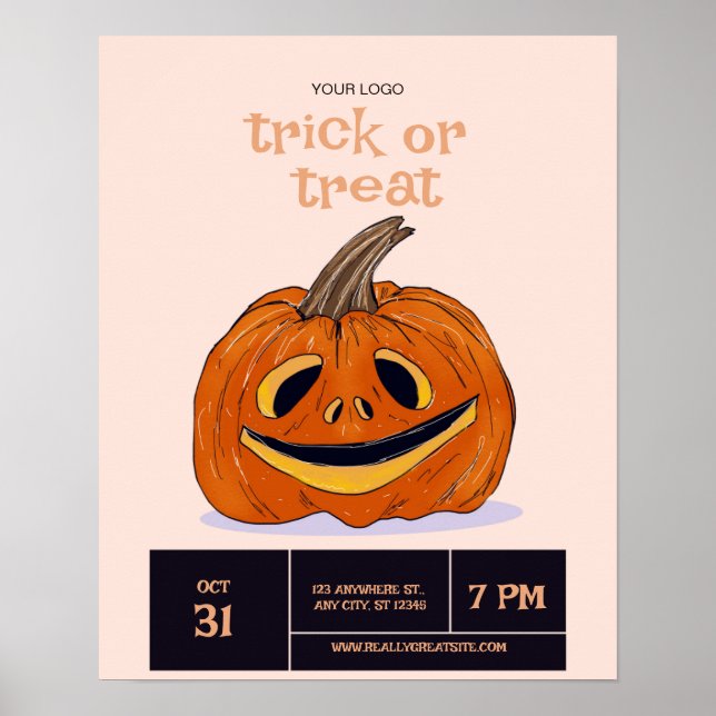 Halloween Bus eller godis party, Halloween Natt Poster (Framsidan)