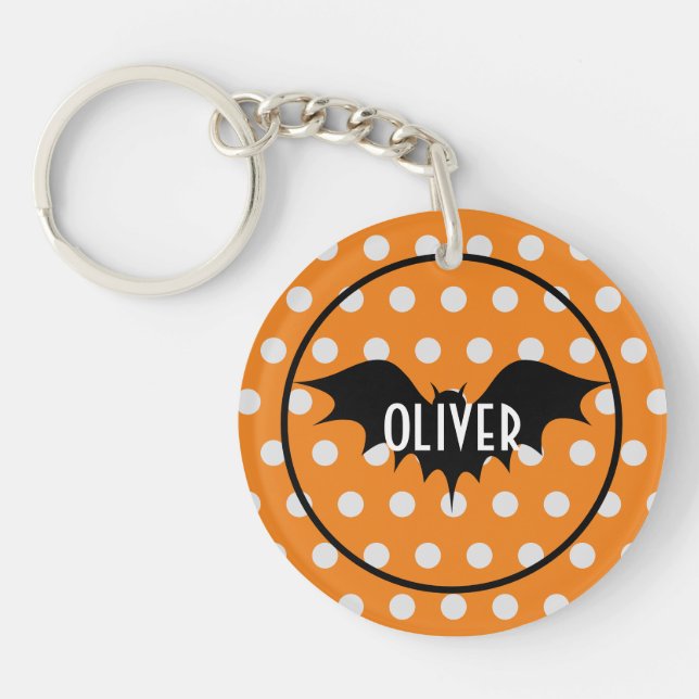 Halloween bus eller godis personlig monogram (Framsidan)