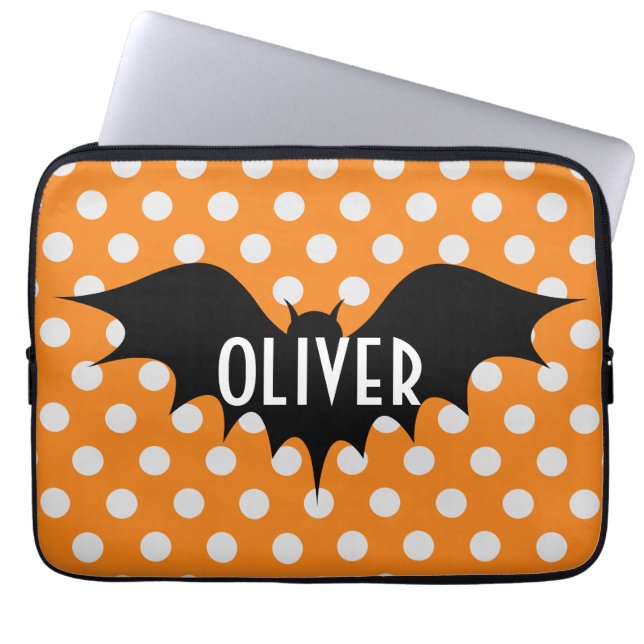 Halloween bus eller godis personlig monogram laptop fodral (Framsidan)