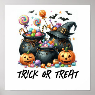 HALLOWEEN BUS ELLER GODIS POSTER