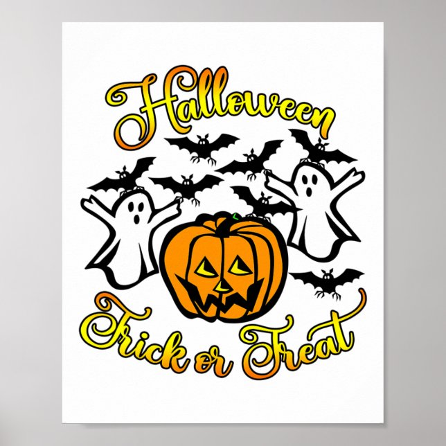 Halloween Bus eller godis Poster (Framsidan)