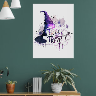 Halloween bus eller godis poster