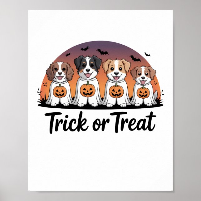 Halloween bus eller godis poster (Framsidan)