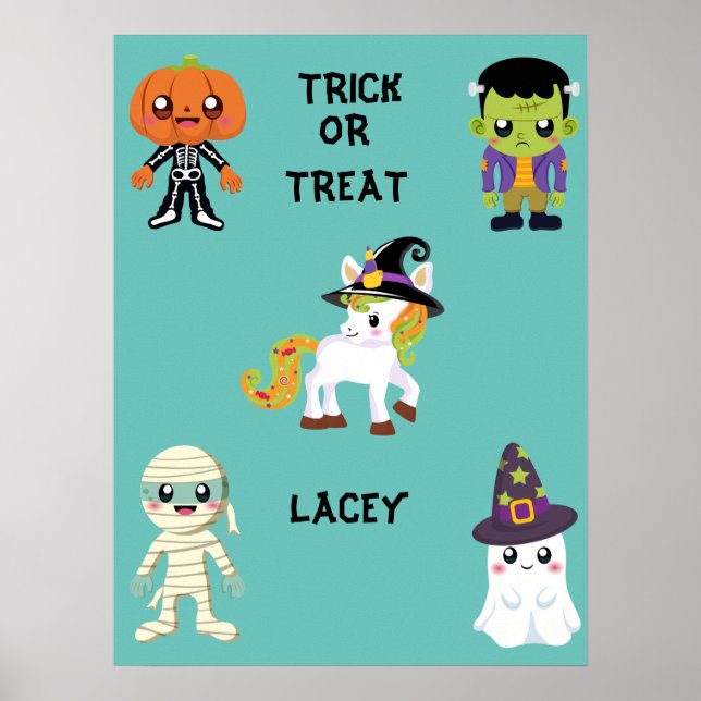 HALLOWEEN "BUS ELLER GODIS" POSTER PERSONLIG (Framsidan)