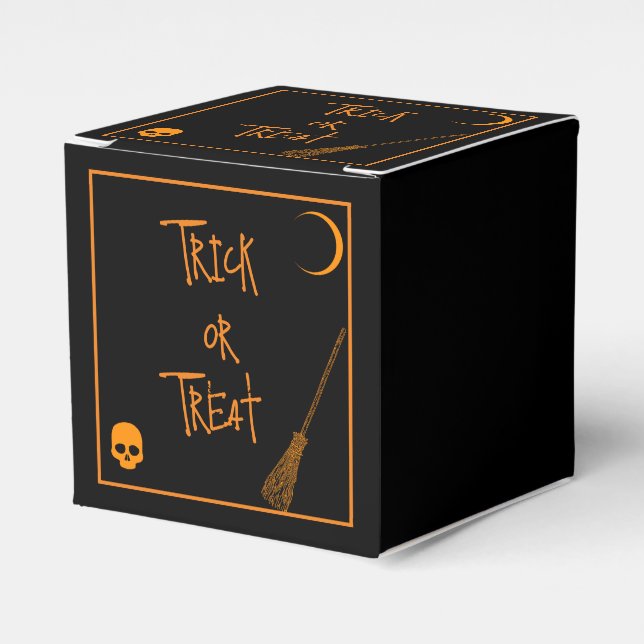 Halloween Bus eller Godis  Presentaskar (Framsidan Sidan)