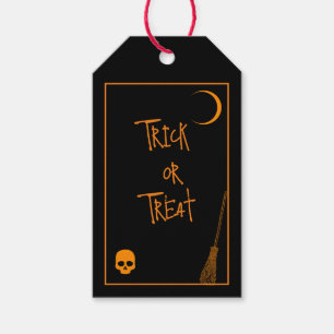 Halloween Bus eller godis Presentetikett