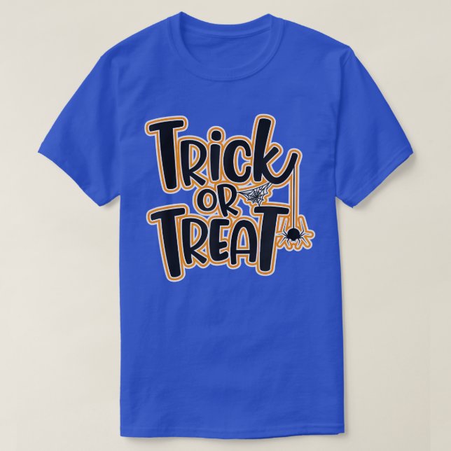 Halloween Bus eller godis Roligt Spider T Shirt (Design framsida)
