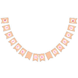 Halloween BUS ELLER GODIS Rosa Pumpkins och plaid Vimplar