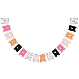 Halloween BUS ELLER GODIS Rosa Pumpkins och spider Vimplar