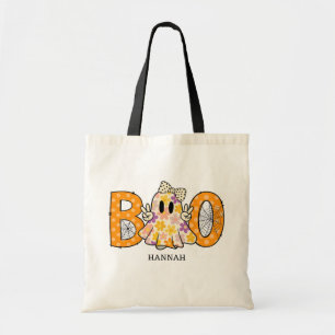 Halloween Bus eller godis Shoulder Tote Bag Tygkasse