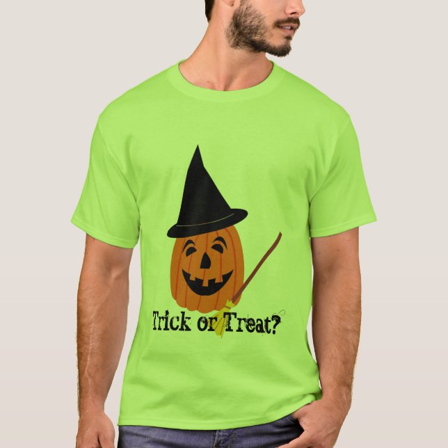 Halloween - bus eller godis? t shirt (Framsida)