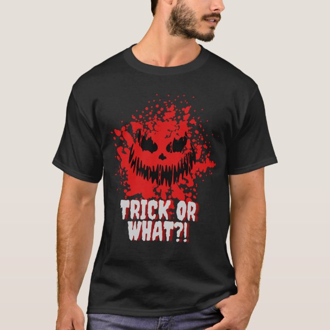Halloween bus eller godis t shirt (Framsida)
