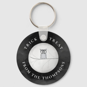 Halloween Bus eller godis-taloky Creepy Uggla Nyckelring
