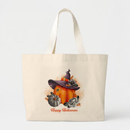 Halloween Bus eller godis Tote Bag Jumbo Tygkasse