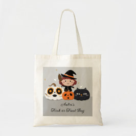 Halloween Bus eller godis Tote Bag Tygkasse