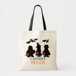 Halloween Bus eller godis Tote Bag Tygkasse
