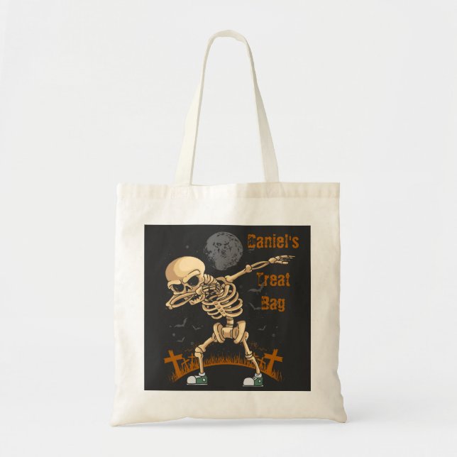 Halloween Bus eller godis Tote Bag Tygkasse (Framsidan)