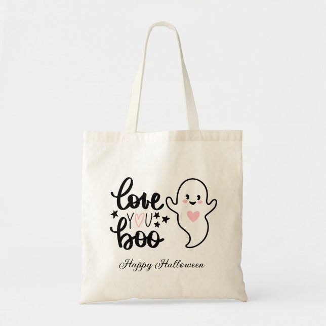 Halloween Bus eller godis Tote Bag Tygkasse (Framsidan)