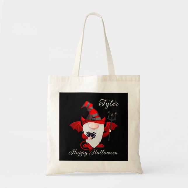 Halloween Bus eller godis Tote Bag Tygkasse (Framsidan)
