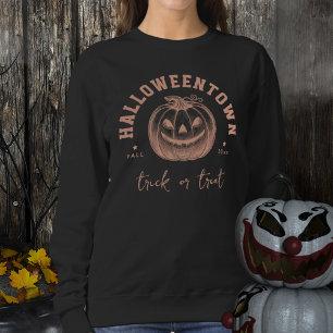 Halloween Bus eller godis Wicked Orange Pumpkin T Shirt