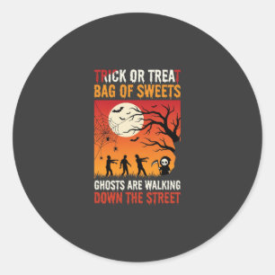 Halloween Bus eller Gods gubbar går gatu Runt Klistermärke