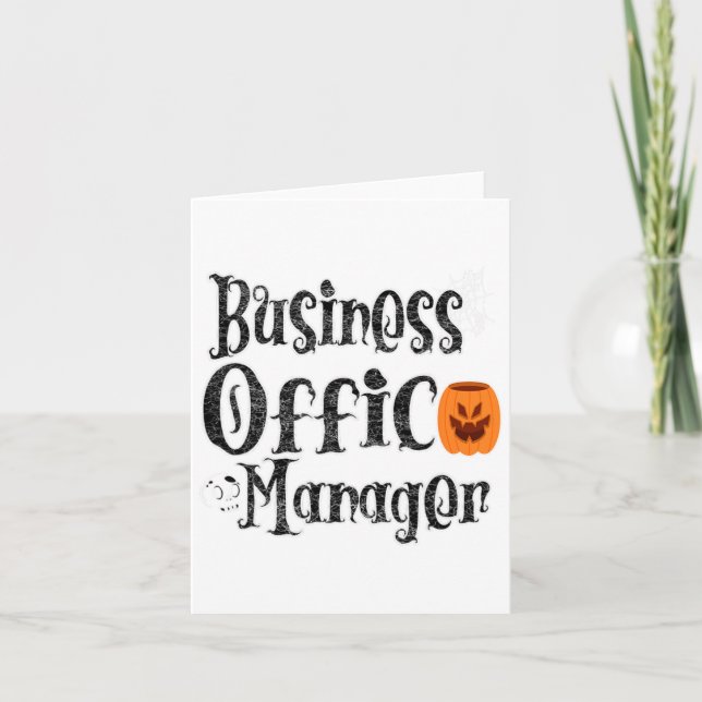 Halloween Business Office Manager - ynlig Front Pu Kort (Framsida)
