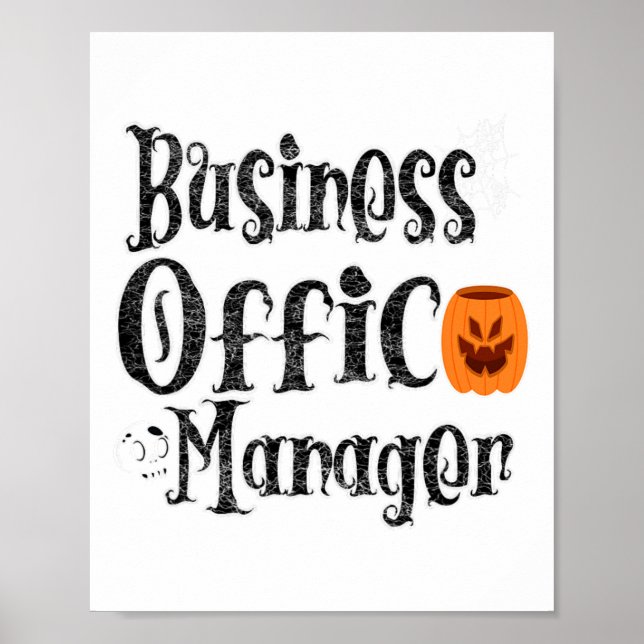 Halloween Business Office Manager - ynlig Front Pu Poster (Framsidan)