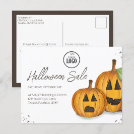 Halloween Business Promokins QR-kod Vykort