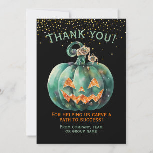 Halloween Business Pumpkin Tack Kort