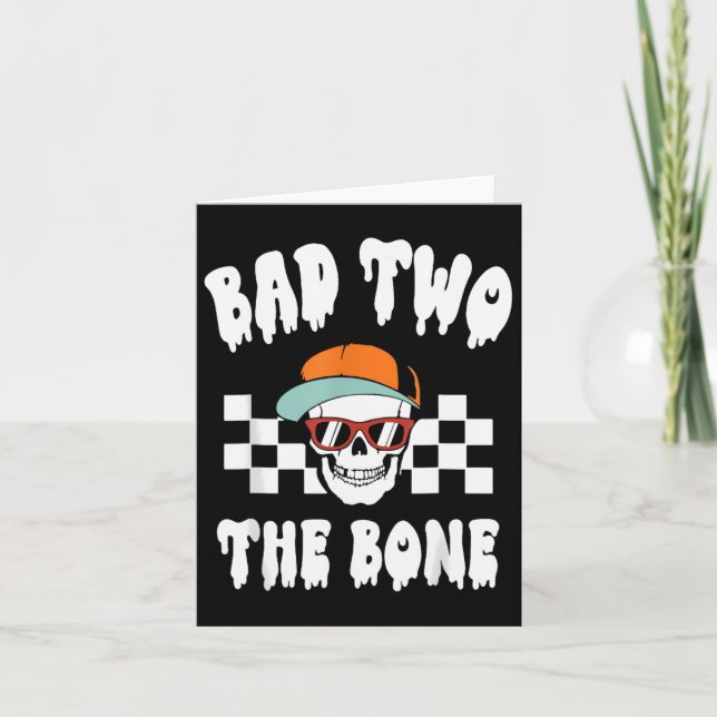 Halloween Byd 2: Bone-nye födelsedagsskel Kort (Framsida)