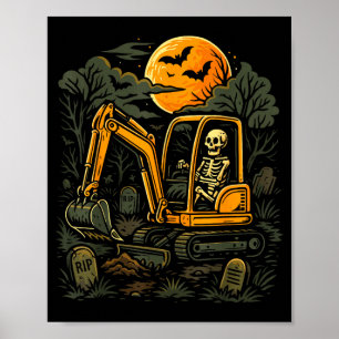 Halloween byggarbetare kostym pojkar spöke poster