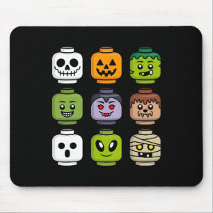 Halloween Byggnad Brick Head Pumpkin Ghost Zombie Musmatta