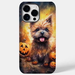 Halloween Cairn Terrier med pumpkins Scary