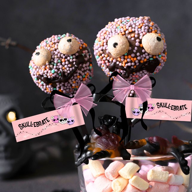 Halloween Cake Pop-märken & sugrörsfanor Wrap-etik Etikettband (Skapare uppladdad)
