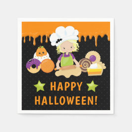 Halloween Cakes och Baking Blonde Girl Pappersservett