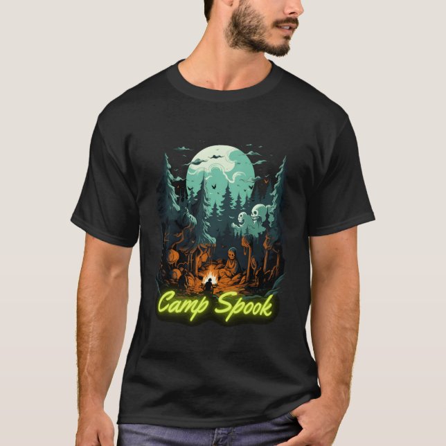 Halloween Camp Skräck T Shirt (Framsida)