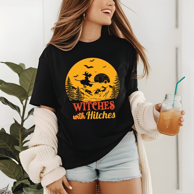 Halloween Camping Witch, underlig Modern T Shirt (Skapare uppladdad)