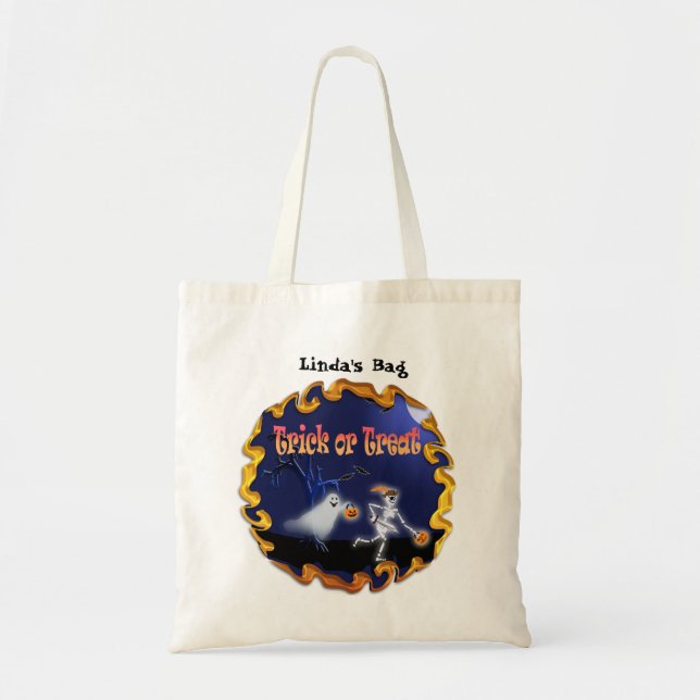 Halloween Candy Bags för barn Tygkasse (Framsidan)
