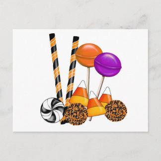Halloween Candy Bus eller godis Lollipop Candy cor Vykort